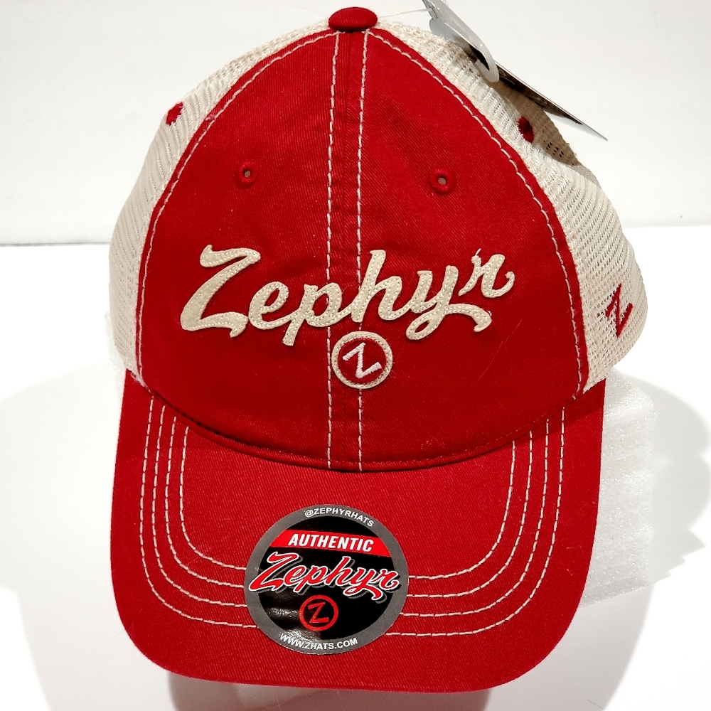 Zephyr Brand Custom Circle Z Red Trucker Baseball Cap Hat Unisex OSFM NWT - Picture 4 of 12